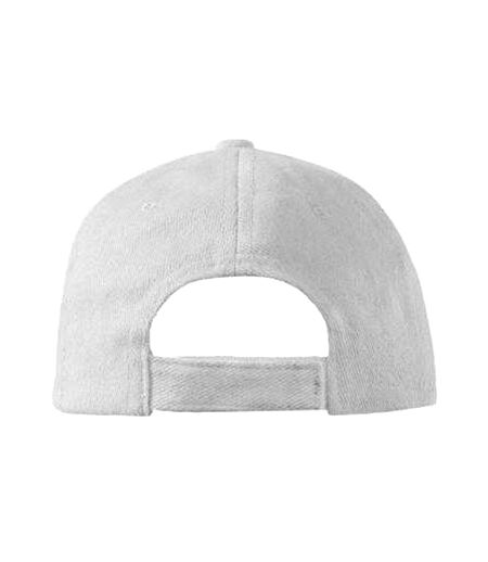 Childrens/kids 6 Panel Baseball Cap White Malfini