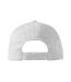 Childrens/kids 6 Panel Baseball Cap White Malfini-2