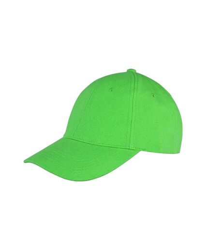 Result Headwear Memphis 6 Panel Brushed Cotton Low Profile Baseball Cap (Lime) - UTRW9751