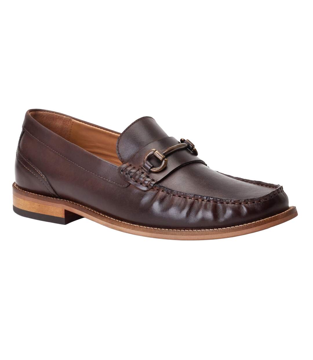 Mens madison leather loafers burnt tan Base London-1