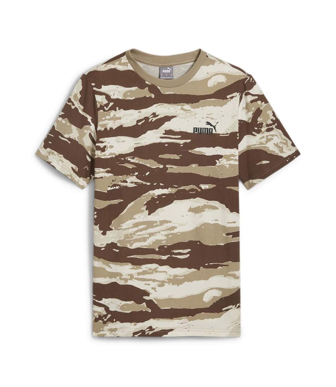T-Shirt marron/beige homme puma camo - l-1