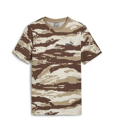 T-Shirt marron/beige homme puma camo - l