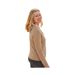 Womens/ladies Cashmere V Neck Classic Cardigan Camel WoolOvers-2