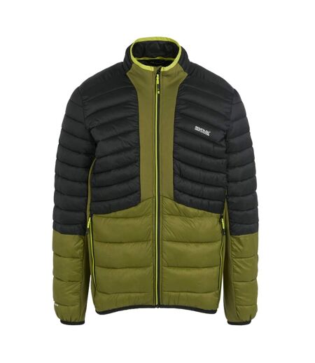 Mens Leedre Colour Block Hybrid Jacket Nephrite Green Black Regatta