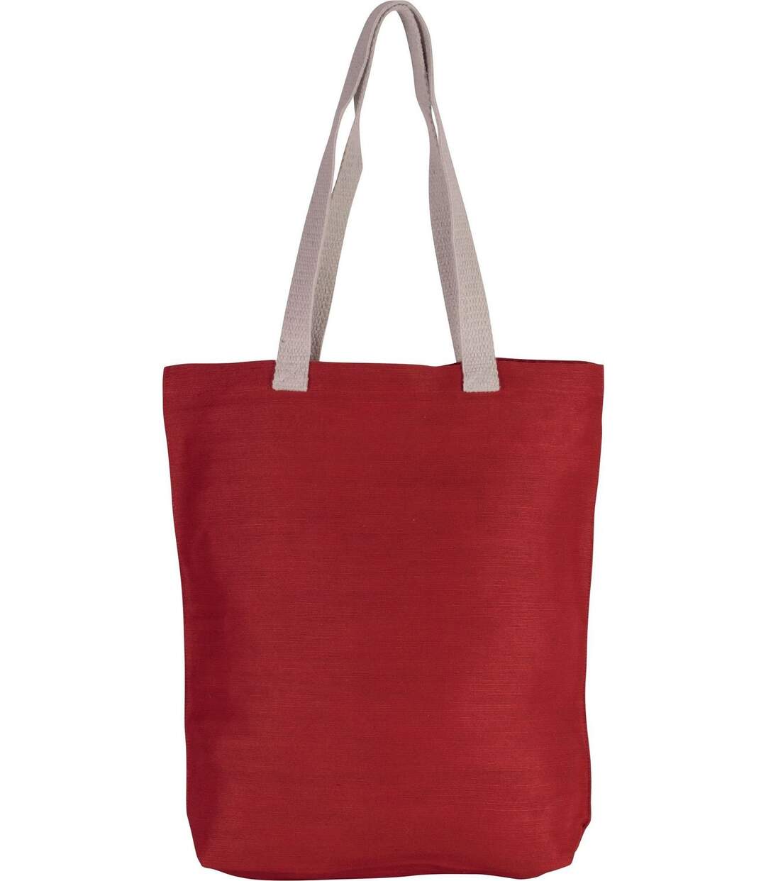 sac shopping en toile de jute - KI0229 - rouge-2