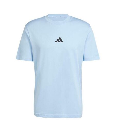 T-shirt Style Petit Logo Essentials Homme Bleu Pâle Noir Adidas