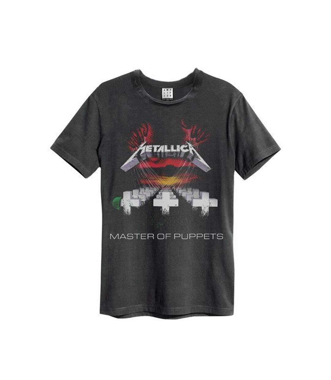 T-shirt Master Of Puppets Adulte Charbon Amplified-1