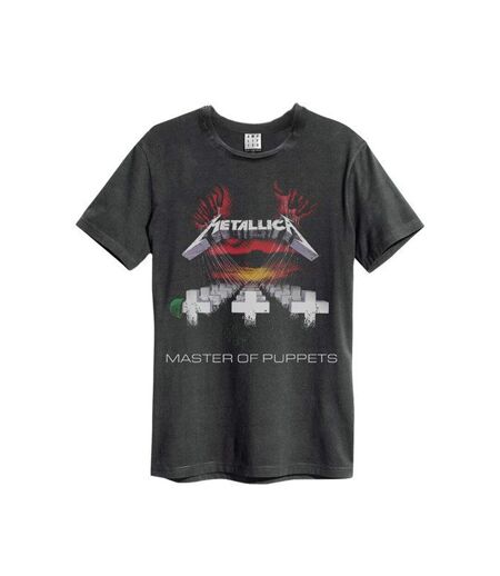 Unisex adult master of puppets metallica t-shirt charcoal Amplified