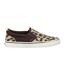 Womens/ladies Leopard Print Canvas Slip-on Trainers Brown SoulCal-1