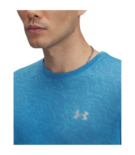 Mens Launch Camo Regular Running T-shirt Blue Under Armour
