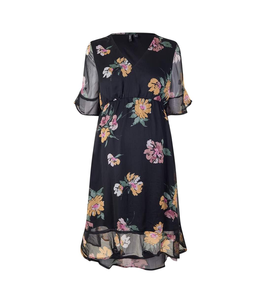 Robe Mi-longue Mo Smilla Femme Noir Vero Moda-1