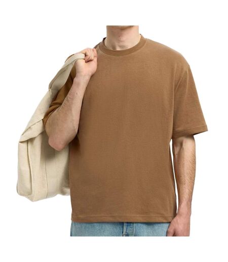 T-Shirt marron homme selected slhlooseoscar