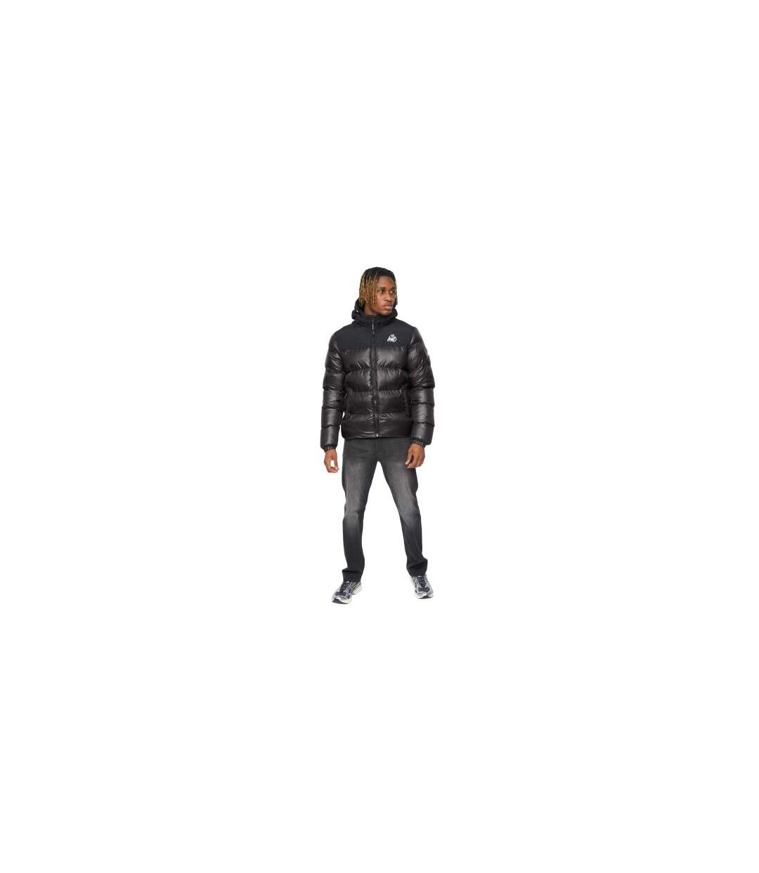 Mens Summs Polyester Puffer Jacket Black Kings Will Dream-1