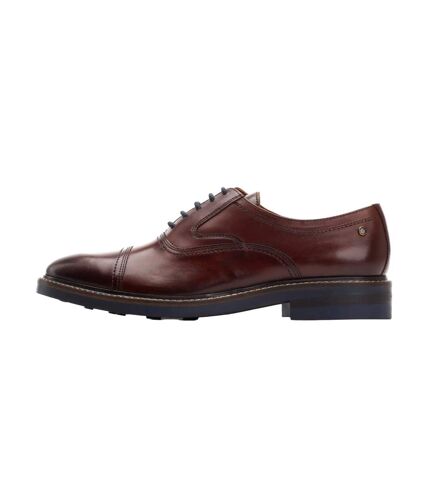 Base London Mens Tatton Leather Derby Shoes (Brown) - UTFS10619