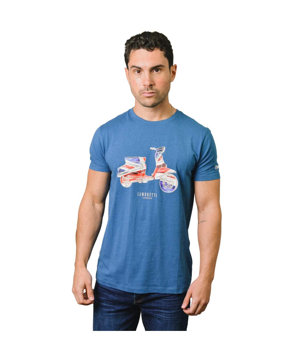 T-shirt Aw24 Homme Bleu Foncé Lambretta-1