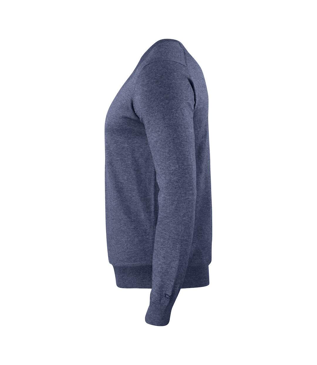 Mens Oakville V Neck Sweatshirt Navy Melange Cutter & Buck-3