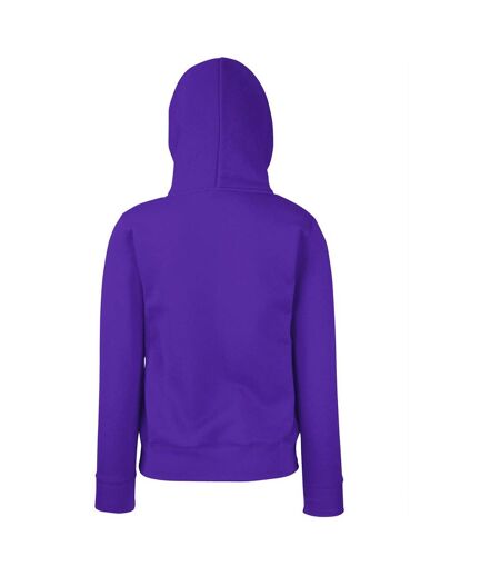 Fruit Of The Loom Ladies Lady Fit Hooded Sweatshirt / Hoodie (Purple) - UTBC363