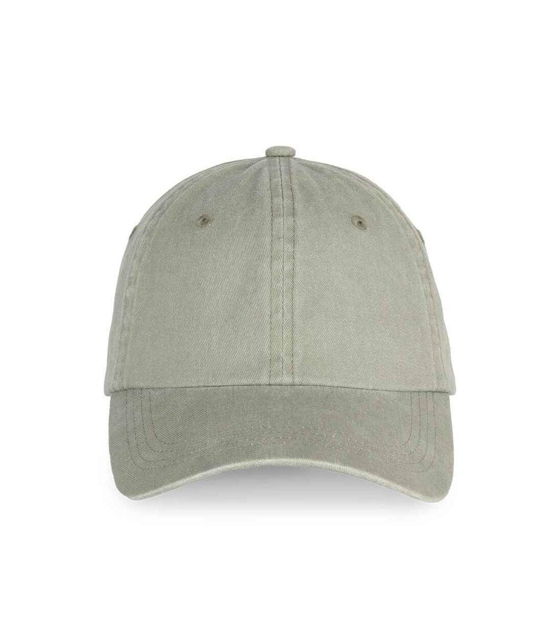 Unisex adult faded washed baseball cap almond green Native Spirit-1