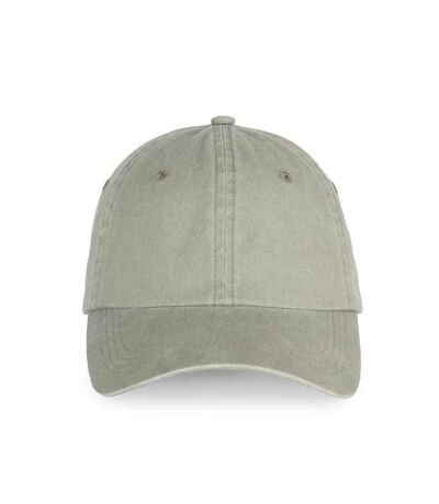 Unisex adult faded washed baseball cap almond green Native Spirit