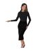 Robe Mi-longue Femme Noir AX Paris-1