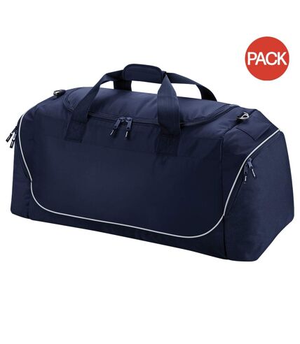 Quadra Teamwear Jumbo Kit Duffle Bag - 110 Litres (Pack of 2) (Franch Navy/Light Grey) (One Size) - UTBC4455