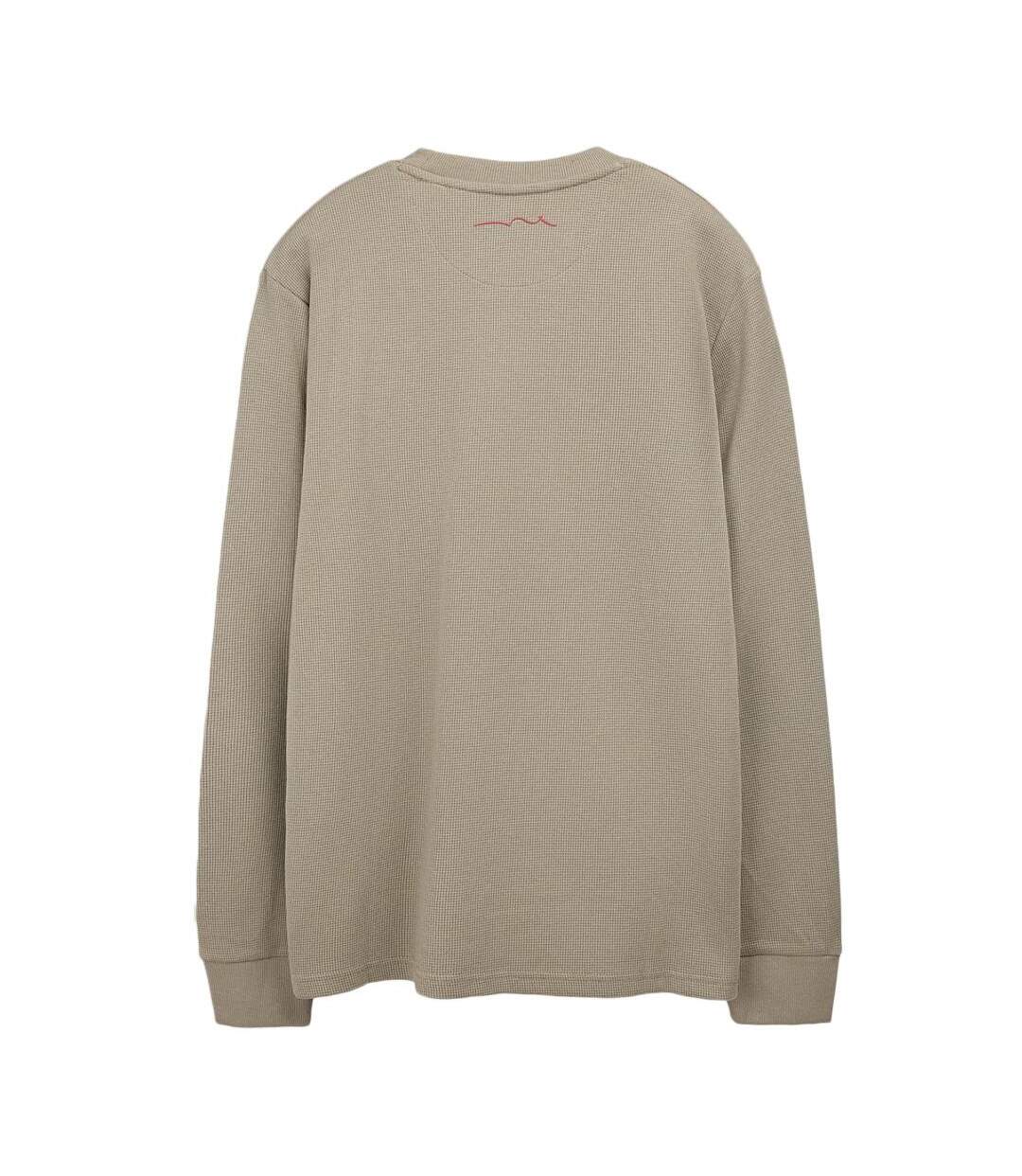 Pull kaki homme teddy smith waffle-2