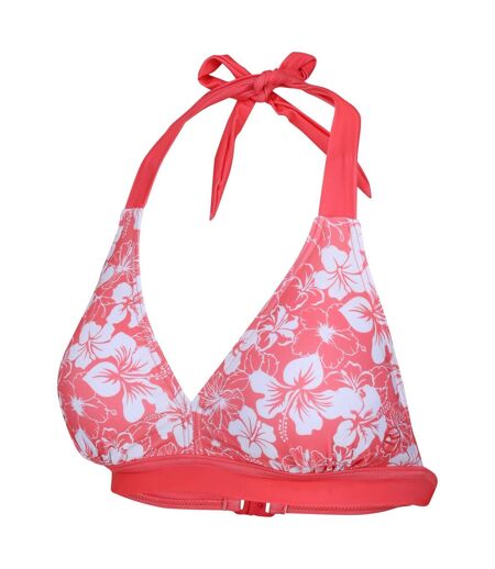 Regatta Womens/Ladies Flavia Hibiscus Bikini Top (Peach Bloom) - UTRG9451