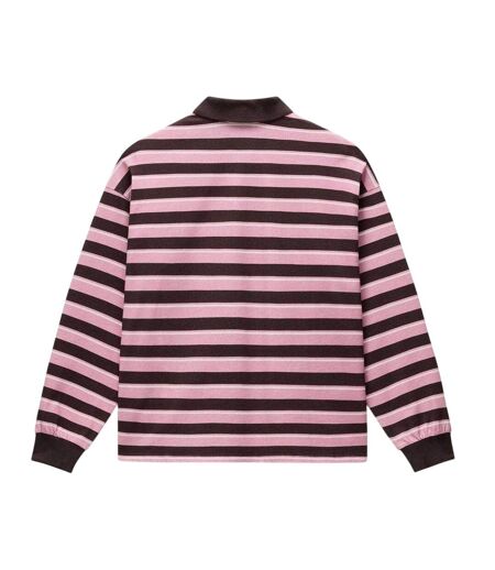 Polo Motif/style À Rayures Lehua Femme Marron Rose Napapijri