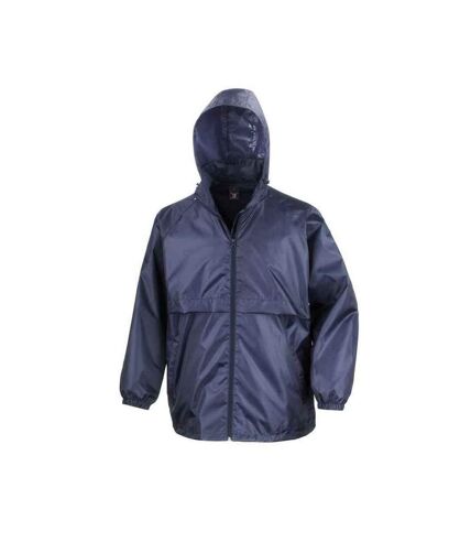 Unisex adult core lightweight waterproof jacket navy Result Core