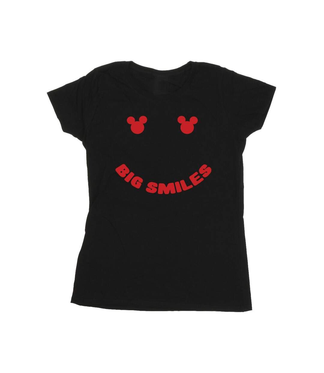 Disney T-Shirt coton grand sourire Mickey Mouse Femme/Ladies (Noir) - UTBI33284-1