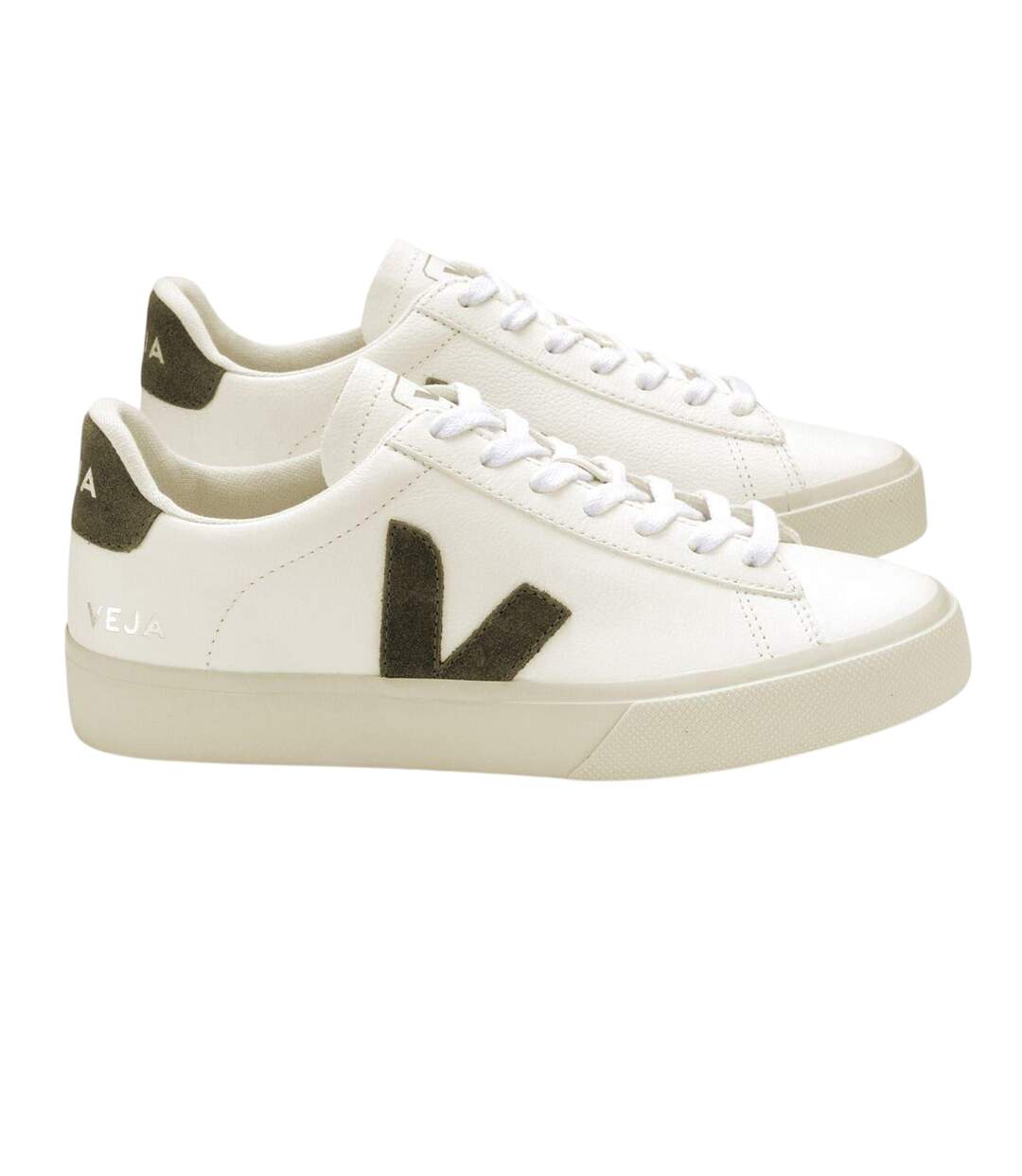 Baskets Campo Femme Blanc Kaki Veja-4