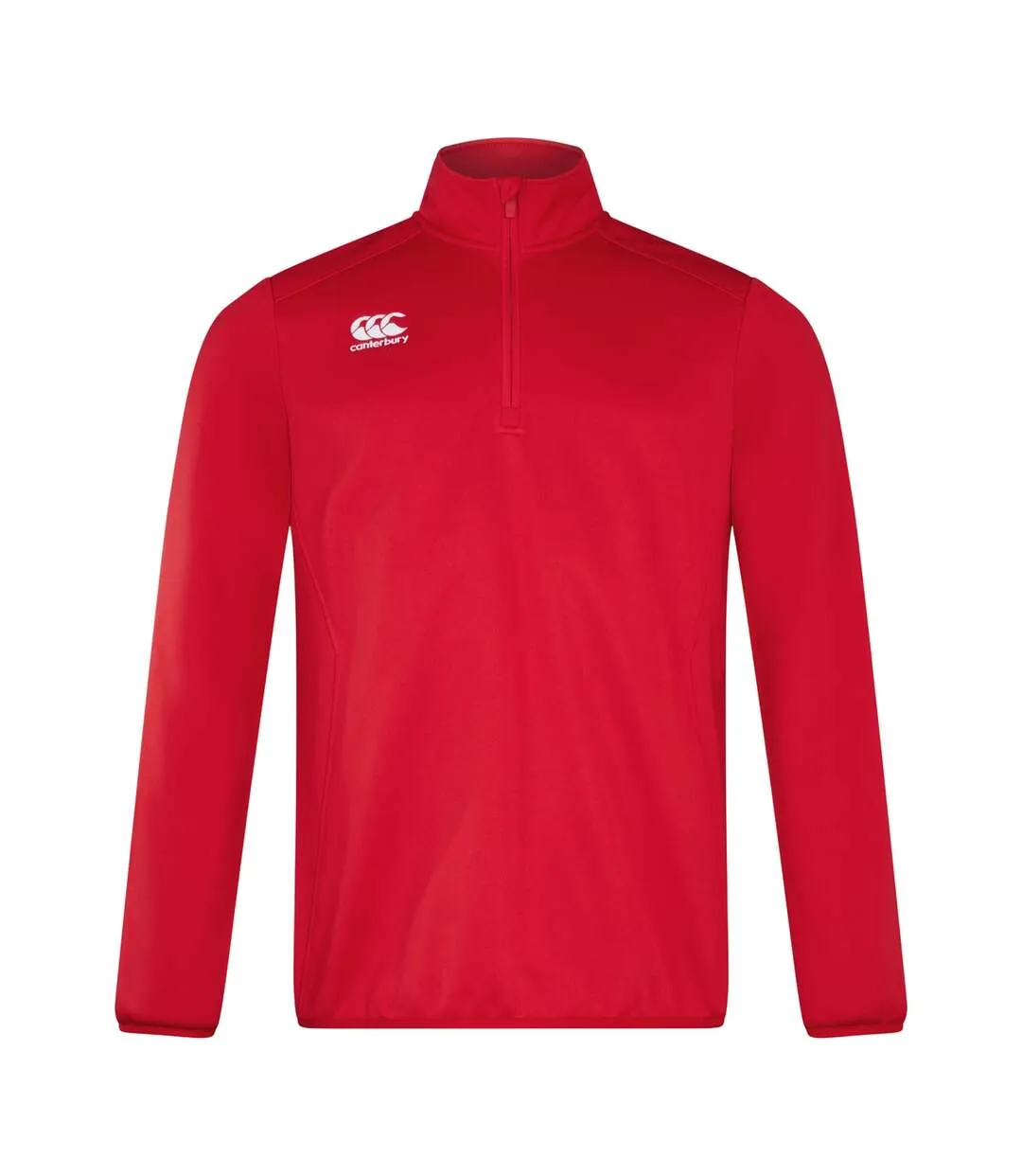 Mens Quarter Zip Training Midlayer Flag Red Canterbury-1