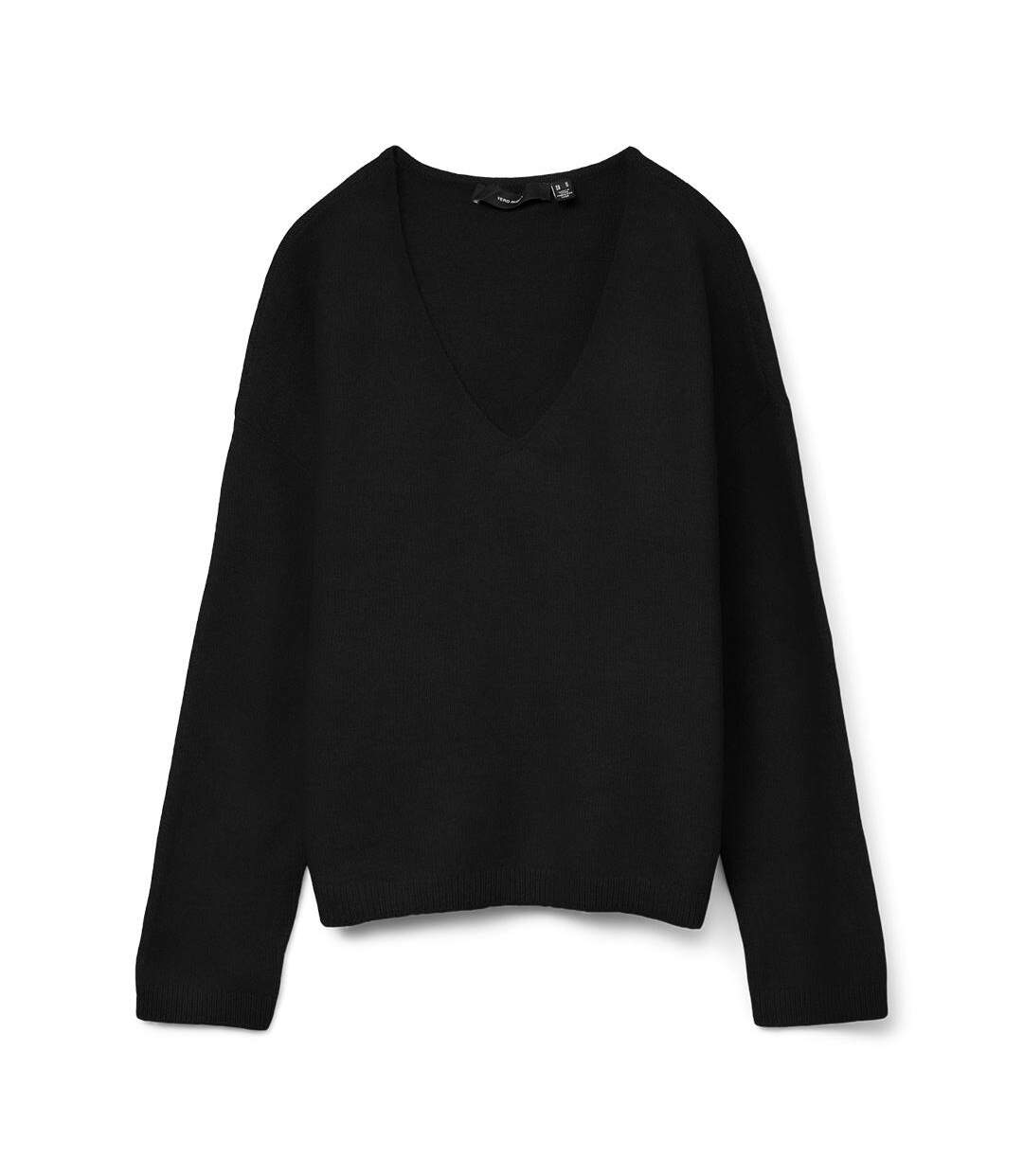 Pull noir femme vero moda besti 10331562-1