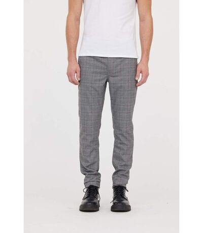 Pantalon chino NEILS Gris / Bordeaux L32