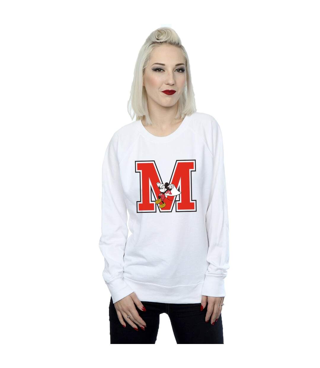 Disney Sweatshirt de course à pied Mickey Mouse Femmes/Ladies (Blanc) - UTBI28366-2