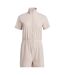Combishort Manches Courtes Roulées Femme Taupe Adidas-2