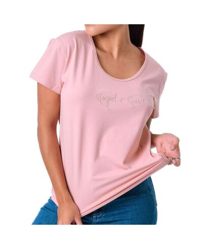 T-shirt Rose Femme Project X Paris Basic Broderie F221114 - S