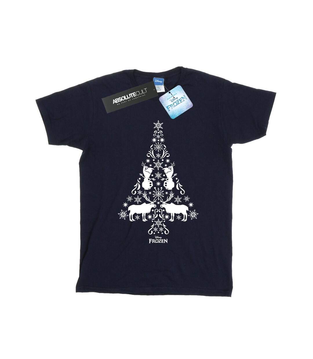 Disney - T-shirt FROZEN CHRISTMAS TREE - Femme (Bleu marine) - UTBI24687-1