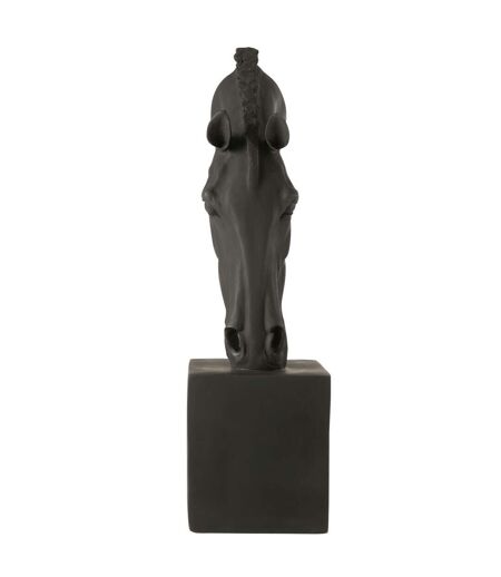 Tête de Cheval sur Socle Hollywood 95cm Noir