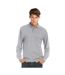 B&C Mens Heavymill Cotton Long Sleeve Polo Shirt (Heather Grey) - UTRW3007