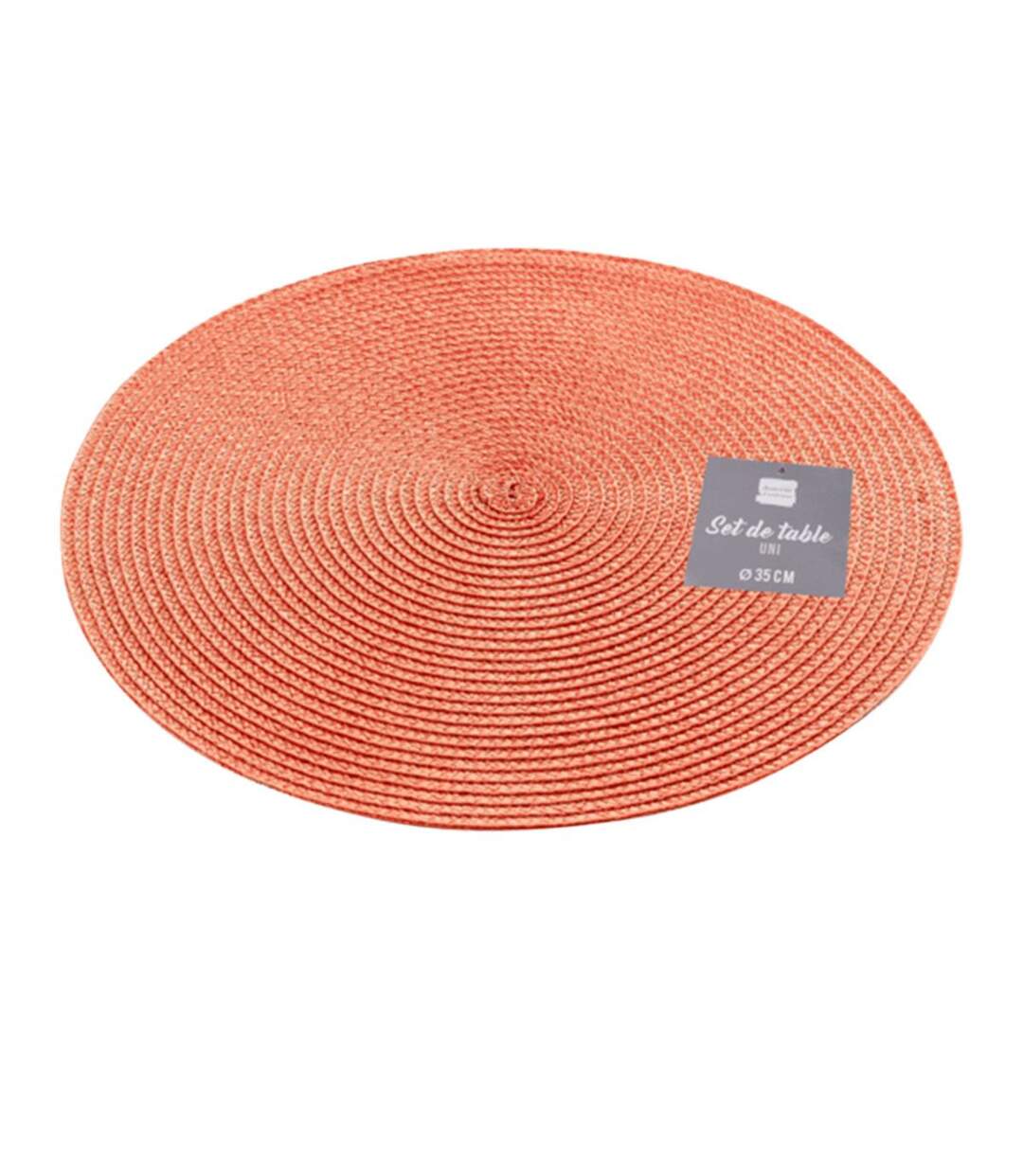 Set de Table Uni Zebulon 35cm Orange Brique-2