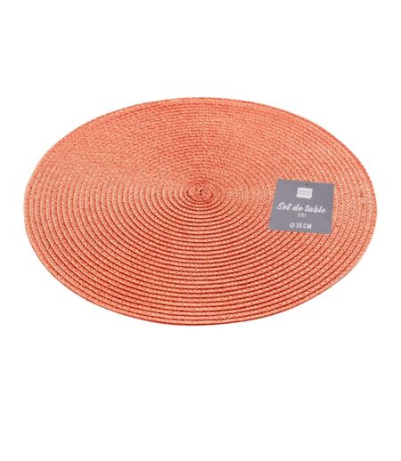 Set de Table Uni Zebulon 35cm Orange Brique