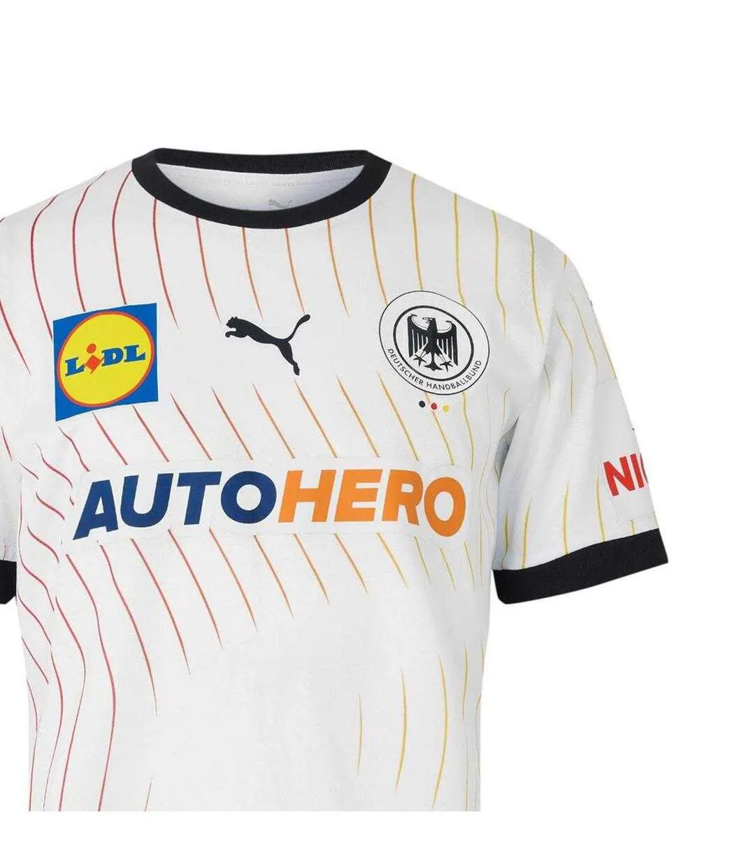 Unisex Adult Germany Handball Home Jersey White Black Puma-3