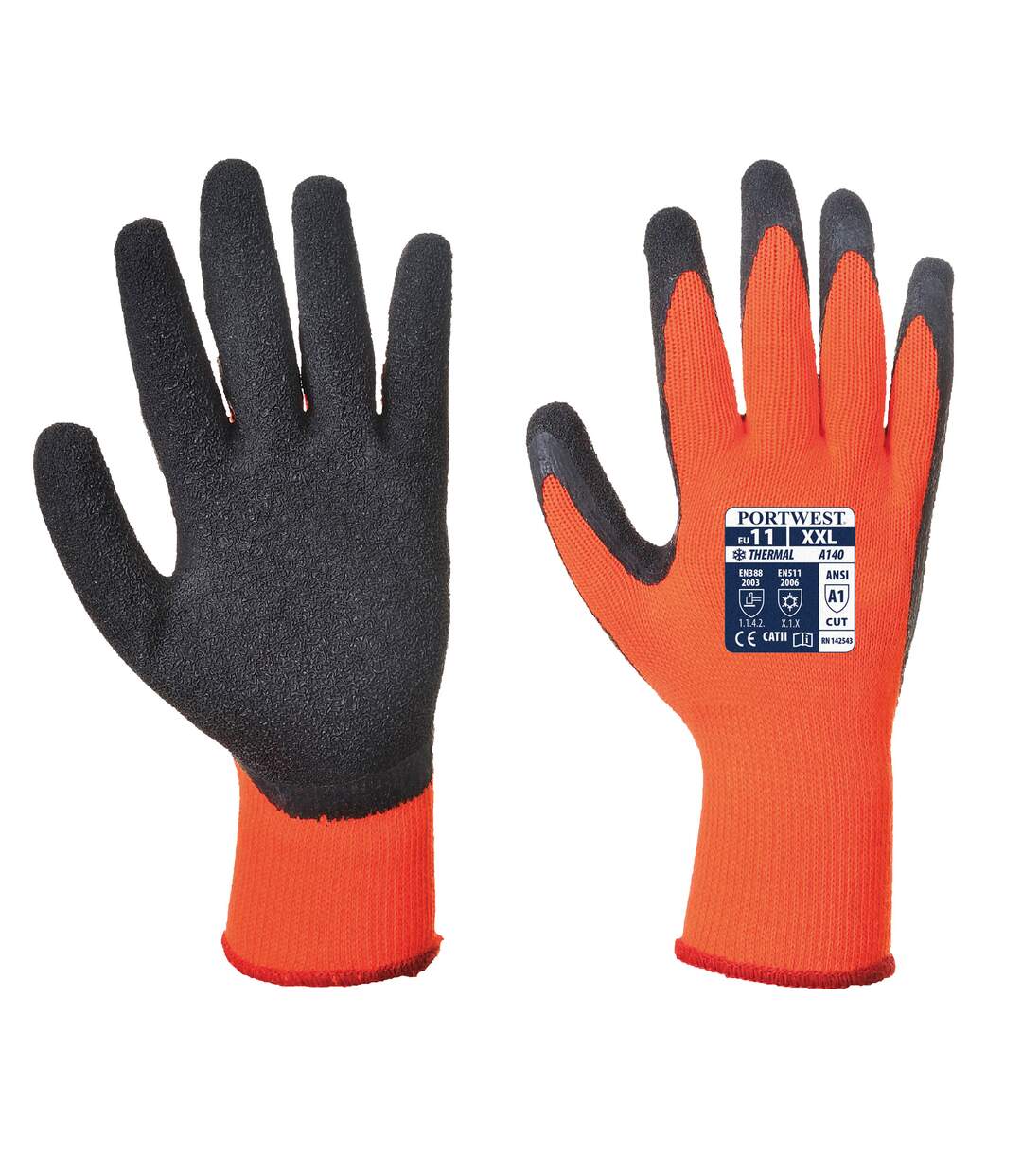 Portwest Thermal Grip (A140) - Gants de travail thermiques - Adulte unisexe (Orange) (XXL) - UTRW995