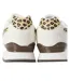Womens/ladies Royal Glide Leather Trim Ripple Clip Trainers Chalk Leopard Reebok-2