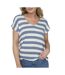 T-Shirt blanc/bleu femme only life-1