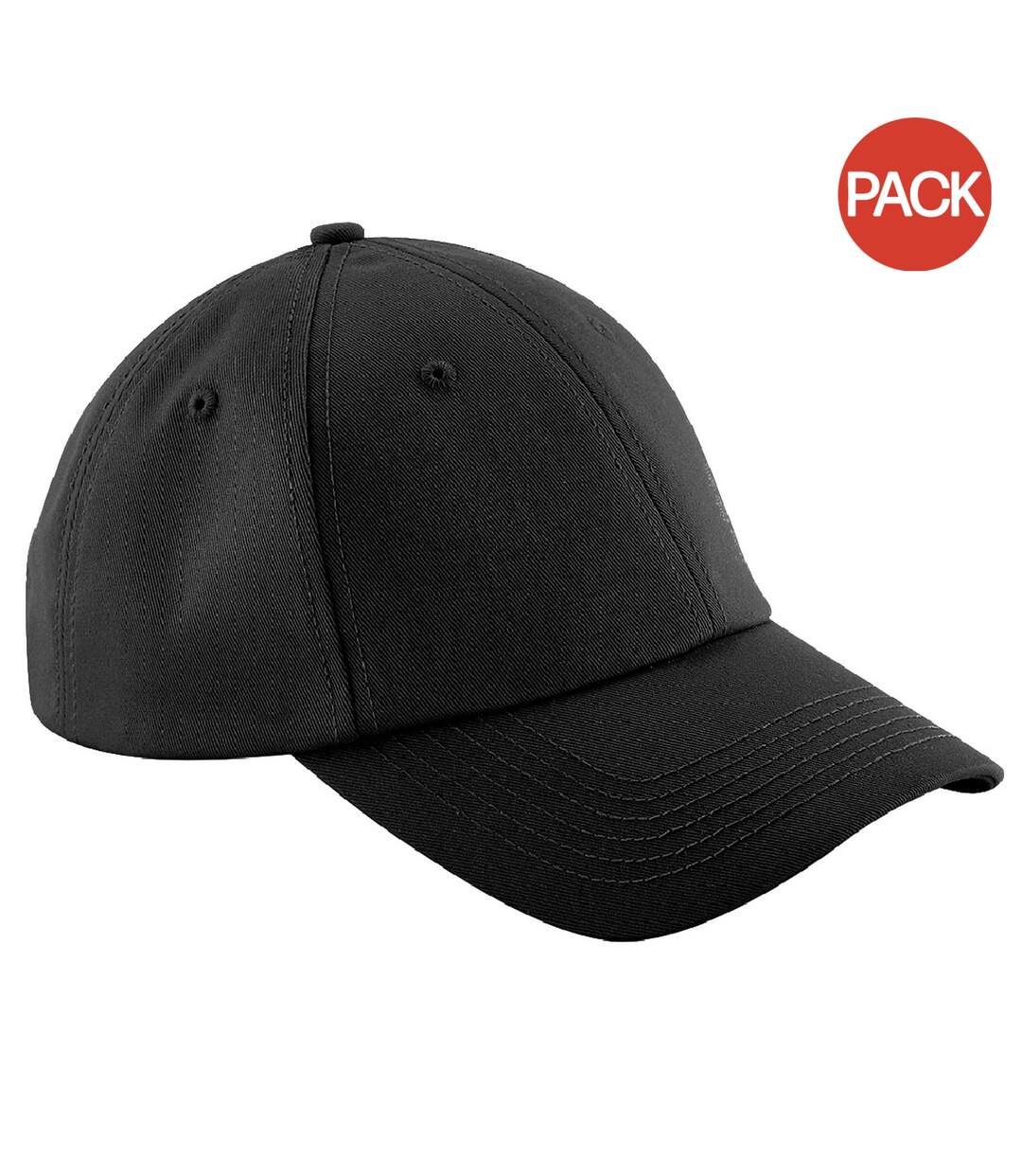 Lot de 2  casquettes adulte noir Beechfield-1