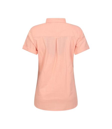 Womens/ladies Coconut Short-sleeved Shirt Coral Mountain Warehouse