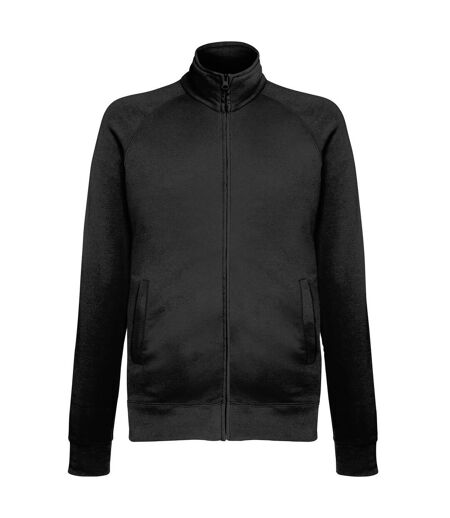 Fruit Of The Loom Mens Lightweight Full Zip Sweatshirt Jacket (Black) - UTRW4500