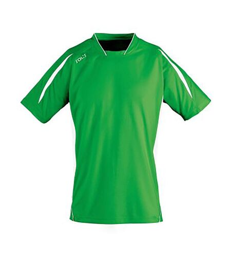 SOLS Mens Maracana 2 Short Sleeve Scoccer T-Shirt (Bright Green/White) - UTPC2810